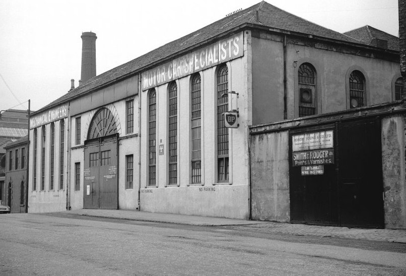 Historic photograph of the foundry frontage